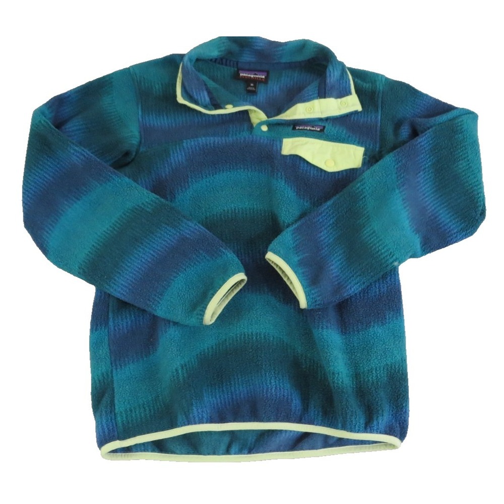 Patagonia Synchilla Snap-T Fleece Aurora Borealis Green Sweater Women's XS